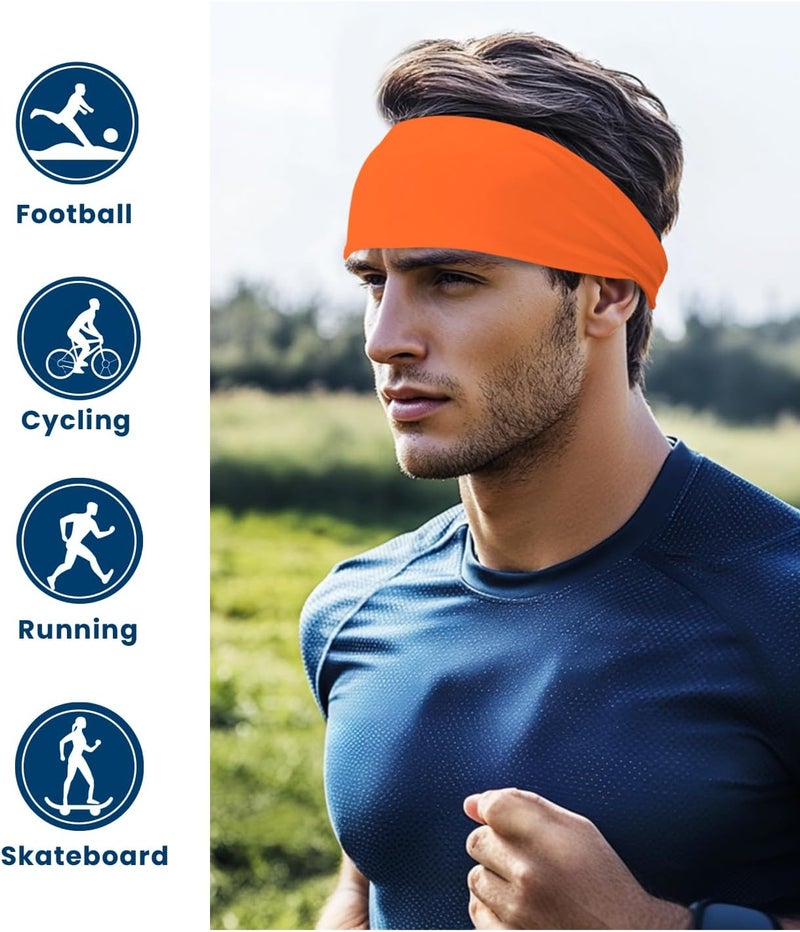 Supeniu Headband for Men & Women, Sweat Wicking Sports Sweatband Headbands, Workout Running Training Yoga Basketball Hairband - Image 2